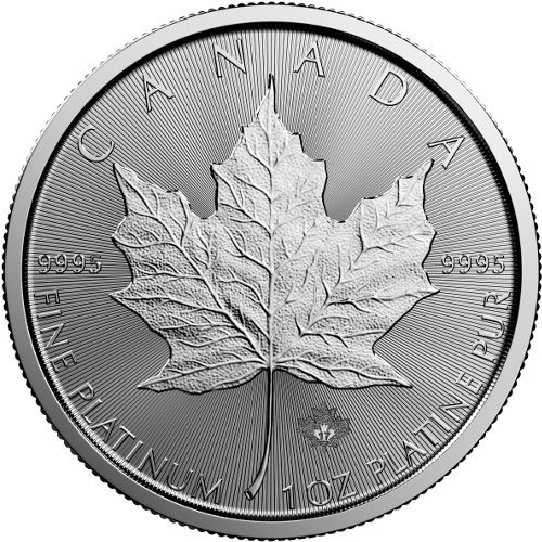 1 oz Canadian Platinum Maple Leaf Coin (Random Year) - Image 2