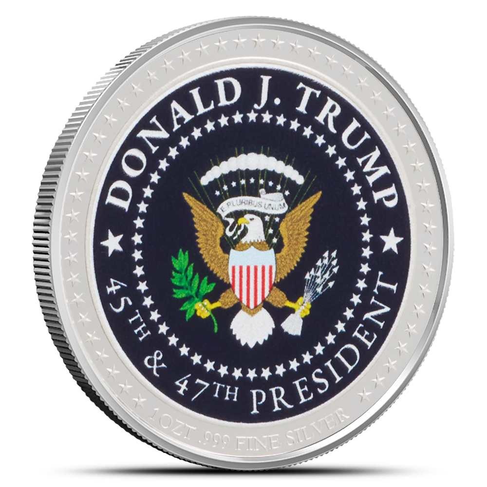 1 oz President Trump Signature Portrait Silver Medallion (Proof-Like) - Image 2