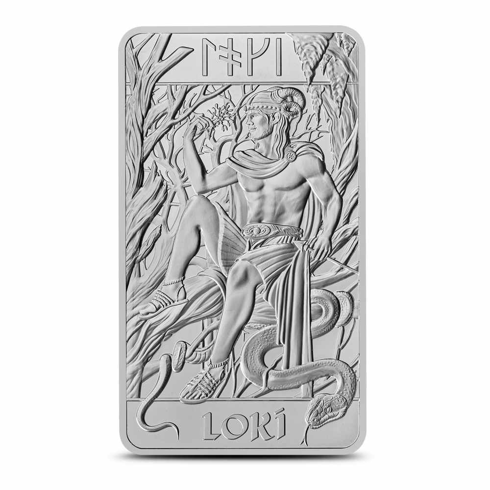 10 oz The Royal Mint Norse Gods Loki Silver Bar (New) - Image 3