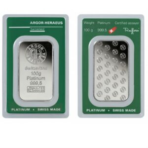 Buy 100 Gram Argor Heraeus Platinum