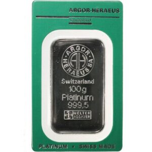 100 Gram Platinum Bar For Sale