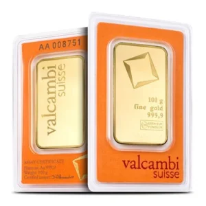 100 Gram Valcambi Gold Bar For Sale