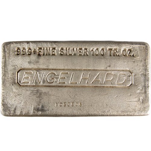 100 oz Engelhard Hand Poured Silver Bar - Image 2