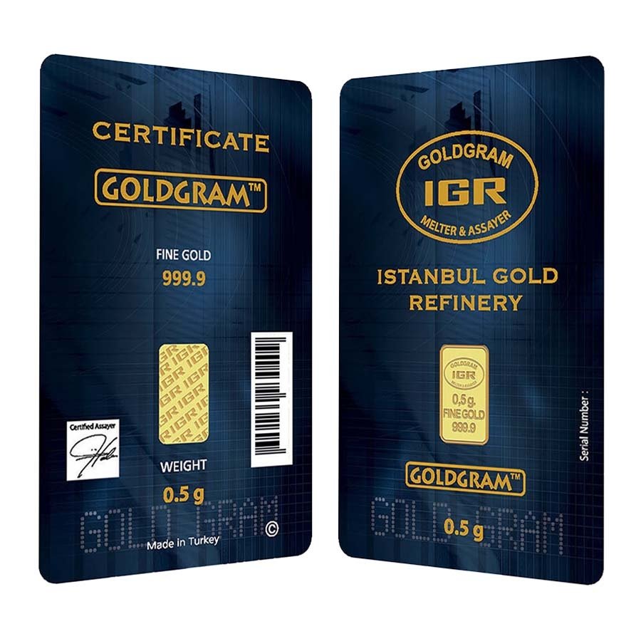 1/2 Gram Istanbul Gold Refinery Gold