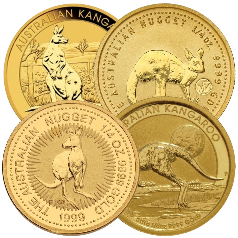 1/4 oz Australian Kangaroo Gold Nugg