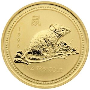 1996 1 oz Australian Gold Lunar Rat