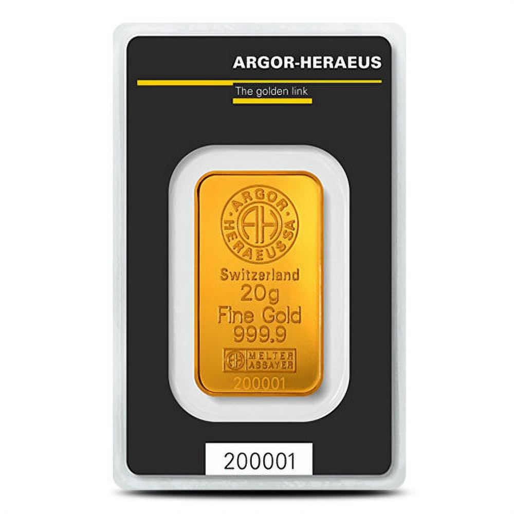 20 Gram Argor Heraeus Kinebar Gold Bar (New w/ Assay) - Image 2