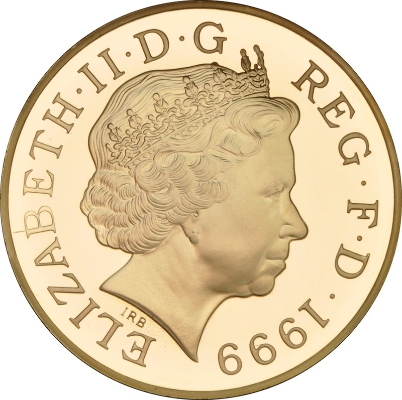 2000 Proof Gold Crown £5 Coin with £50 note Millennium Boxed - Image 2