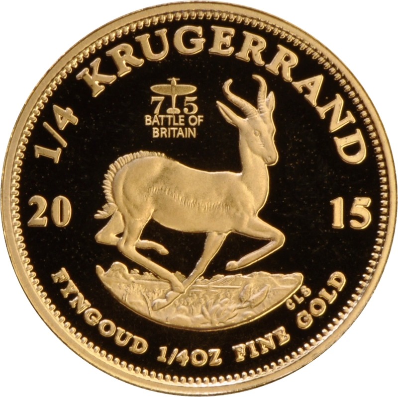 2015 1/4 oz Proof Krugerrand Gold Coin Battle of Britain Boxed - Image 3