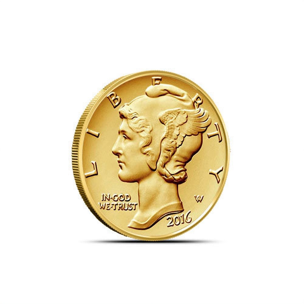 2016-W 1/10 oz American Gold Mercury Dime Coin (Box + CoA) - Image 2