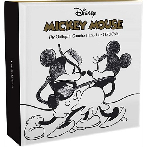 2017 1 oz Niue Mickey Mouse Gallopin Gaucho Series Gold Proof Coin (Box + CoA) - Image 5