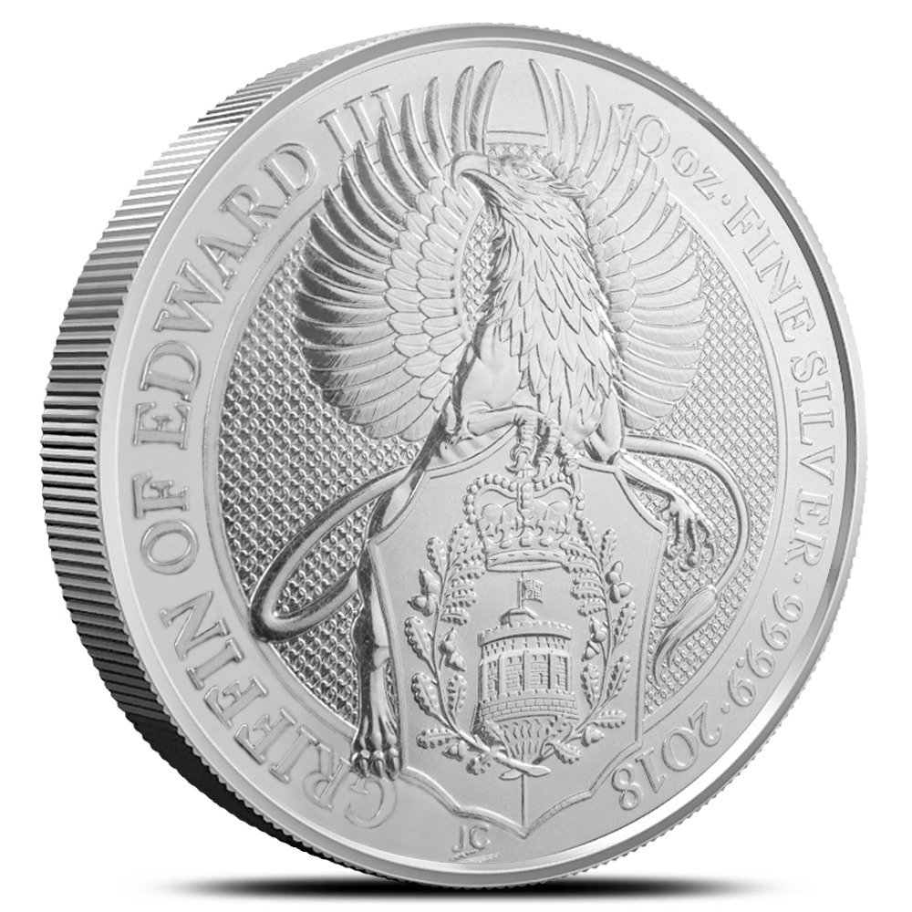 10 oz British Silver Queens Beast Gr