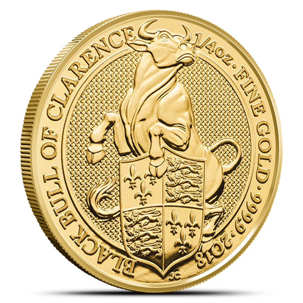 1/4 oz British Gold Queens Beast Bla
