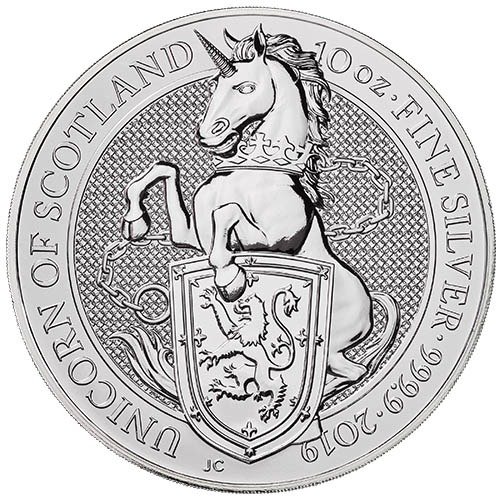 10 oz British Silver Queens Beast Un