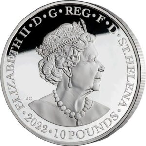 2022 10 oz Proof St. Helena Silver Goddesses Series Hera Coin (Box + CoA)
