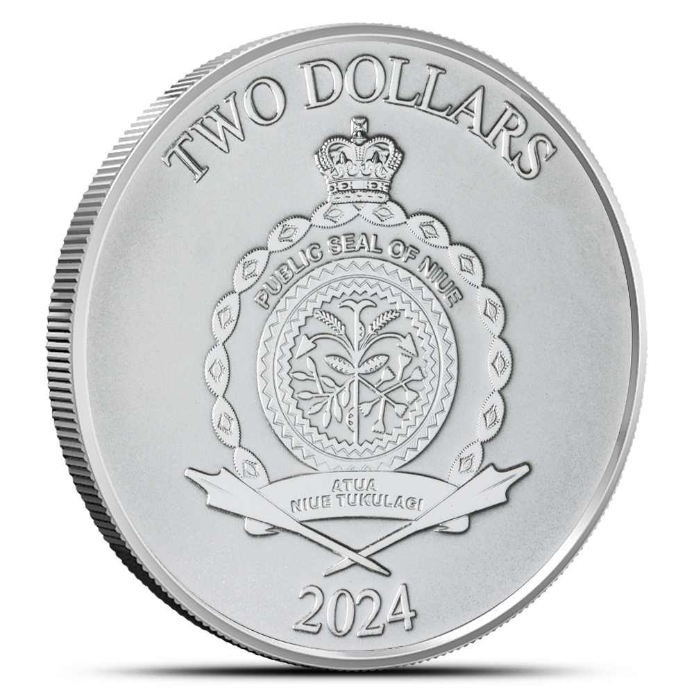 2024 1 oz Niue Silver Roaring Lion Head Coin - Image 2