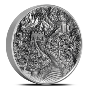 5 oz Antique Niue Silver The Dragon