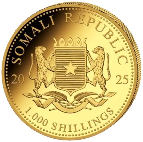 2025 1 oz African Wildlife Elephant Gold Coin - Image 2