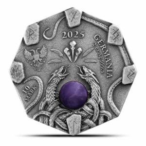 2025 2 oz Germania Mint Witchcraft Herbalist Silver Round (Ultra High Relief)