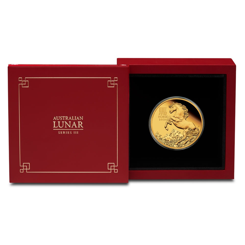 2026 1 oz Proof Australian Gold Lunar Horse Coin (Box + CoA) - Image 3