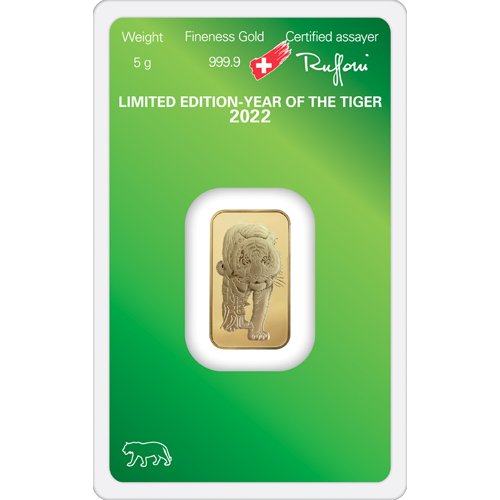 5 Gram Argor Heraeus Lunar Tiger Go