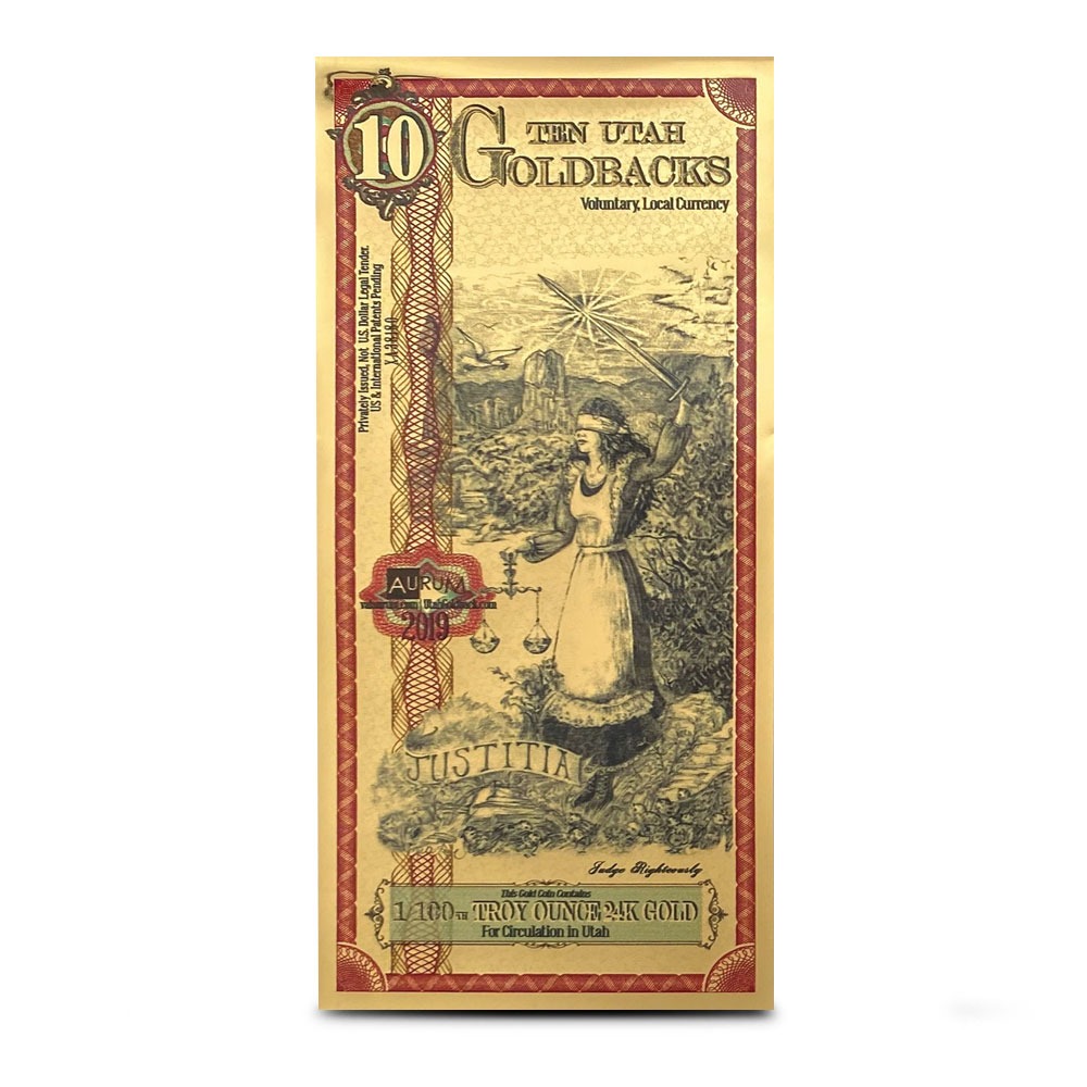 5 Piece Utah Goldback Gold Note Set (New) - Image 4