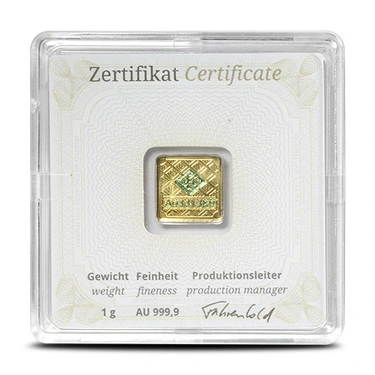 Buy 1 Gram Geiger Square Gold Bar (New w/ Assay) - Image 2