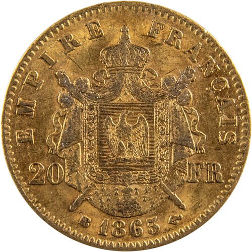 Buy 20 Francs Napoleon III Gold Coin – (Random Year, AU) - Image 2