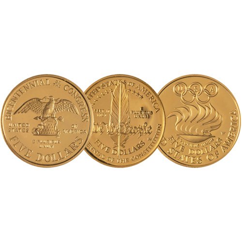 Buy $5 US Mint Commemorative Gold Coin (Random Year, Varied Condition) - Image 3