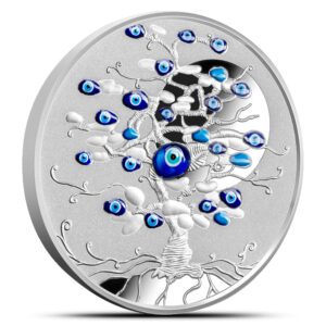 1 oz Proof Colorized Niue Silver Tre