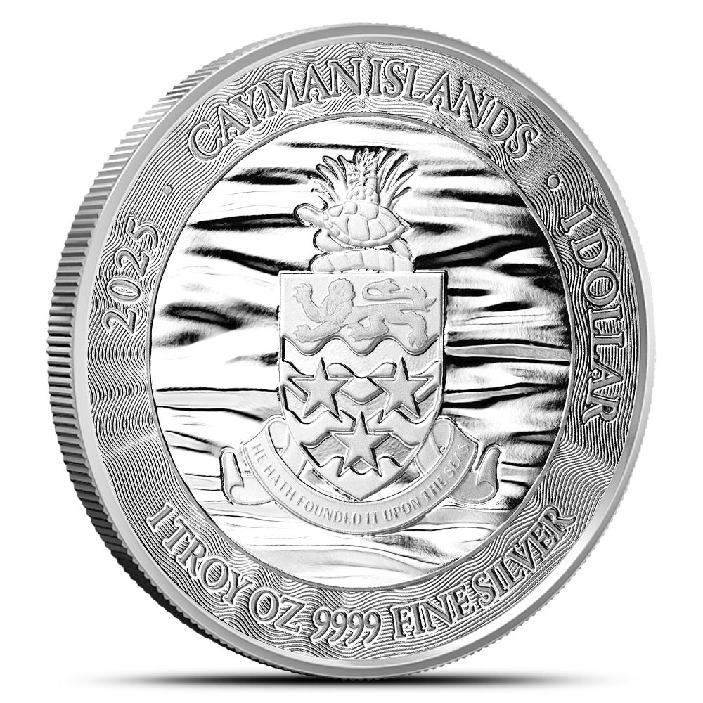 2025 1 oz Cayman Islands Silver Sea Life Stingray Coin (Alpha Strike, Proof-Like) - Image 3