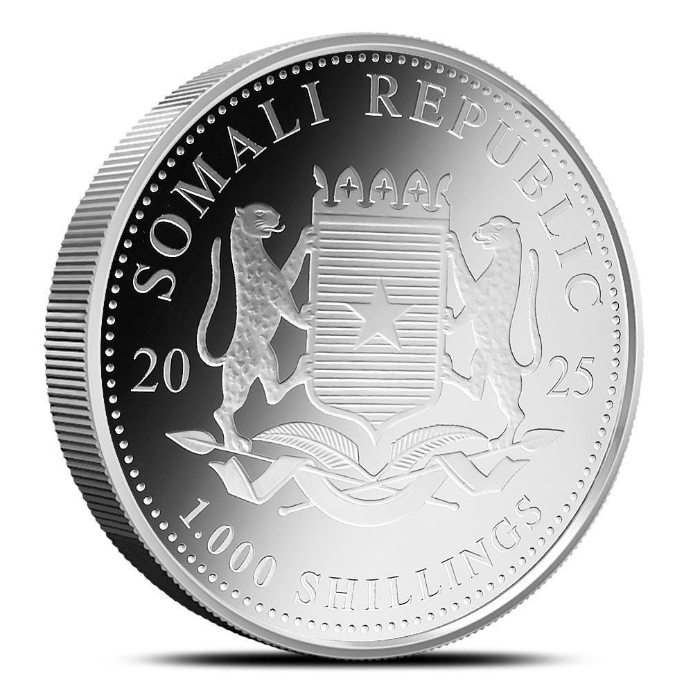 2025 10 oz Somalia Silver Elephant Coin (BU) - Image 2
