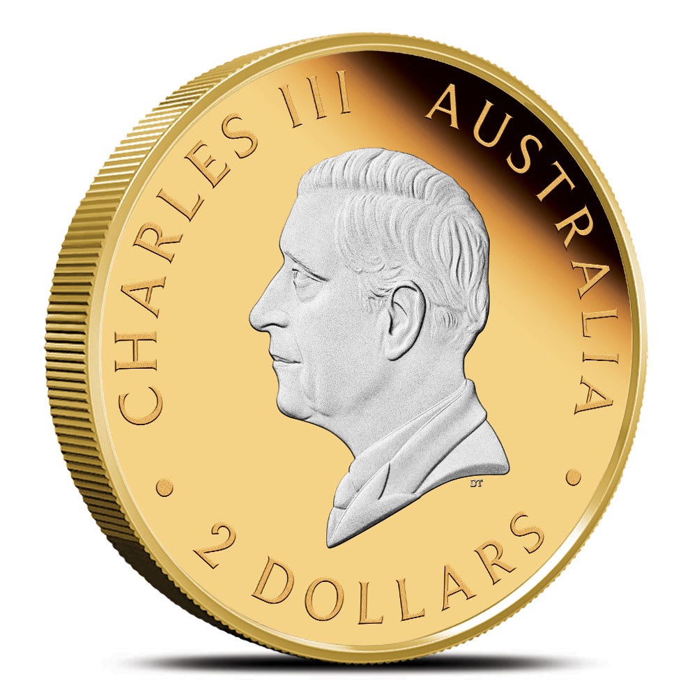 2025 2 oz Proof Australian Silver Kangaroo Coin (Reverse Gilded, Box + CoA) - Image 2
